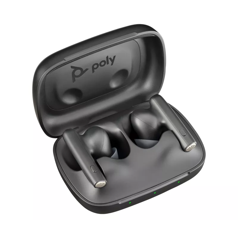 Auriculares HP Poly Poly Voyager Free 60 UC Carbon negro + adaptador BT700 USB-A + estuche de carga básico