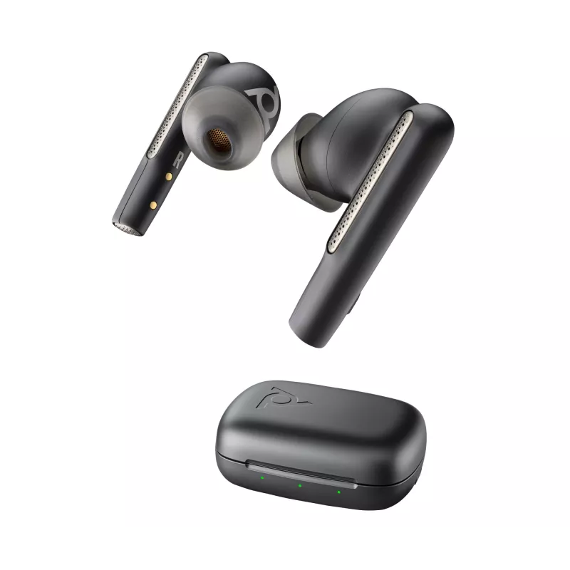 Auriculares HP Poly Poly Voyager Free 60 UC Carbon negro + adaptador BT700 USB-A + estuche de carga básico