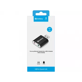 Enlace USB a sonido Sandberg USB to Sound Link