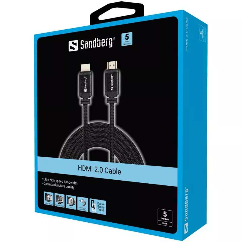 Cable HDMI Sandberg HDMI 2.0 19M-19M 5 m