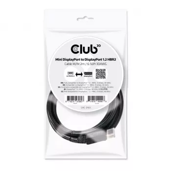 Cable CLUB3D Mini DisplayPort a DisplayPort 1.2 M/M 2m