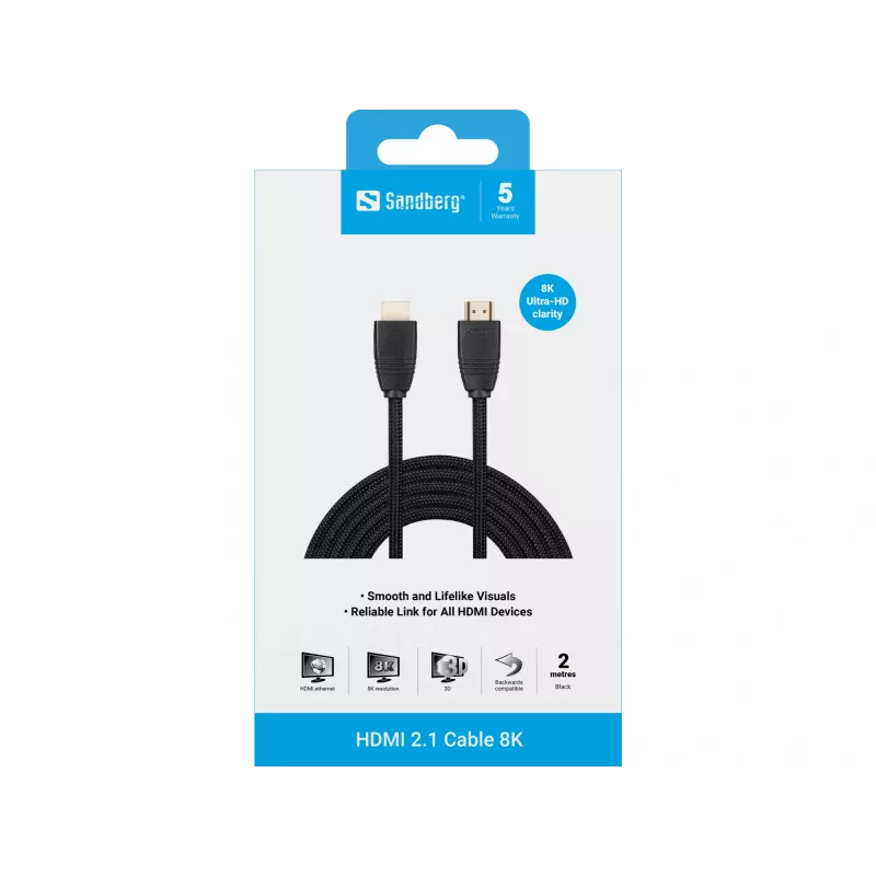 Cable HDMI Sandberg HDMI 2.1 8K 2m