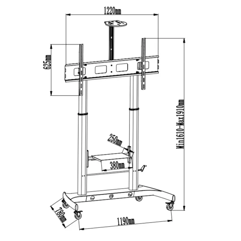Mueble de TV/centro de entretenimiento Techly ICA-TR45 2 baldas