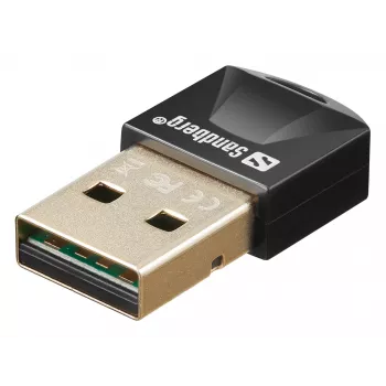 Adaptador USB BT 5.3 inalámbrico Sandberg, inalámbrico, USB, Bluetooth, 3 Mbit/s, negro