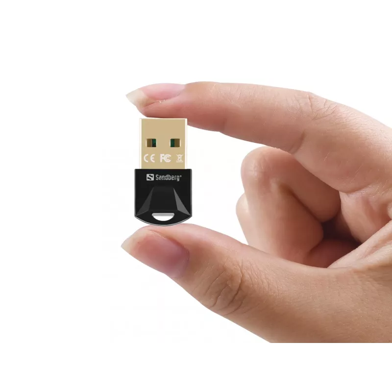 Adaptador USB BT 5.3 inalámbrico Sandberg, inalámbrico, USB, Bluetooth, 3 Mbit/s, negro