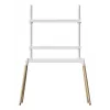 Soporte de suelo para TV Gembird TVS-86F-01-W de 55–86" (2,18 m), VESA hasta 600x400, altura 113–144 cm, máx. 40 kg, blanco/madera