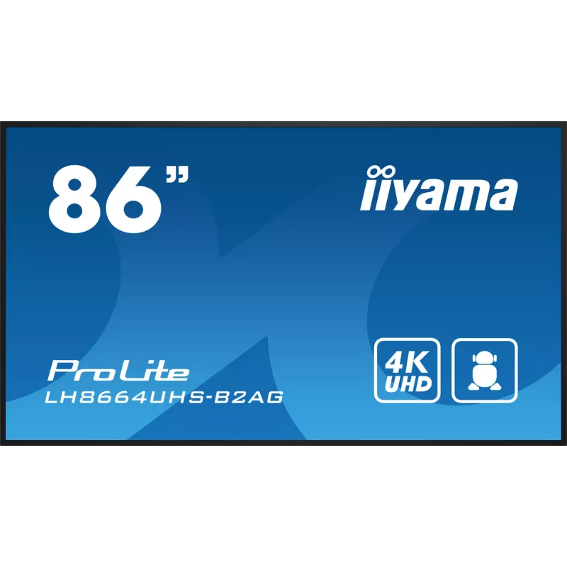 Pantalla de señalización digital iiyama LH8664UHS-B2AG 2,17 m (85,6