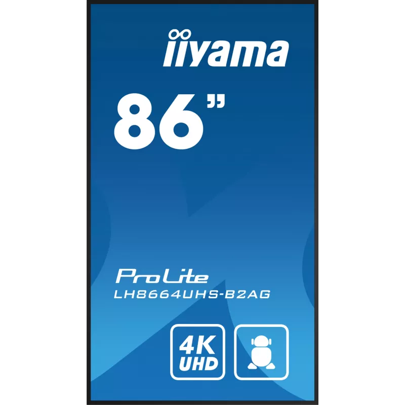 Pantalla de señalización digital iiyama LH8664UHS-B2AG 2,17 m (85,6