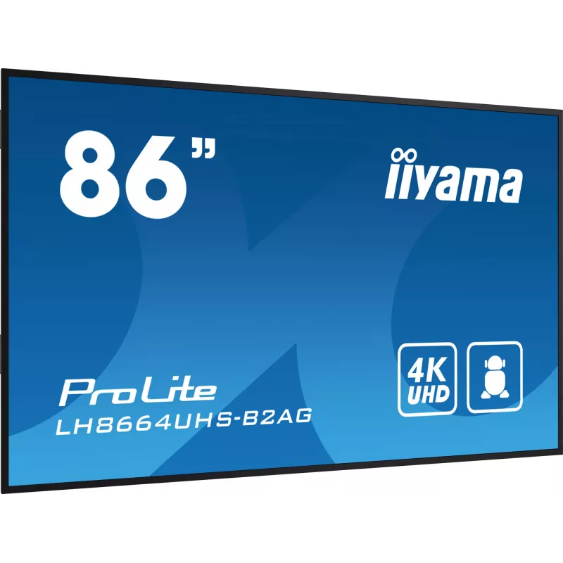 Pantalla de señalización digital iiyama LH8664UHS-B2AG 2,17 m (85,6