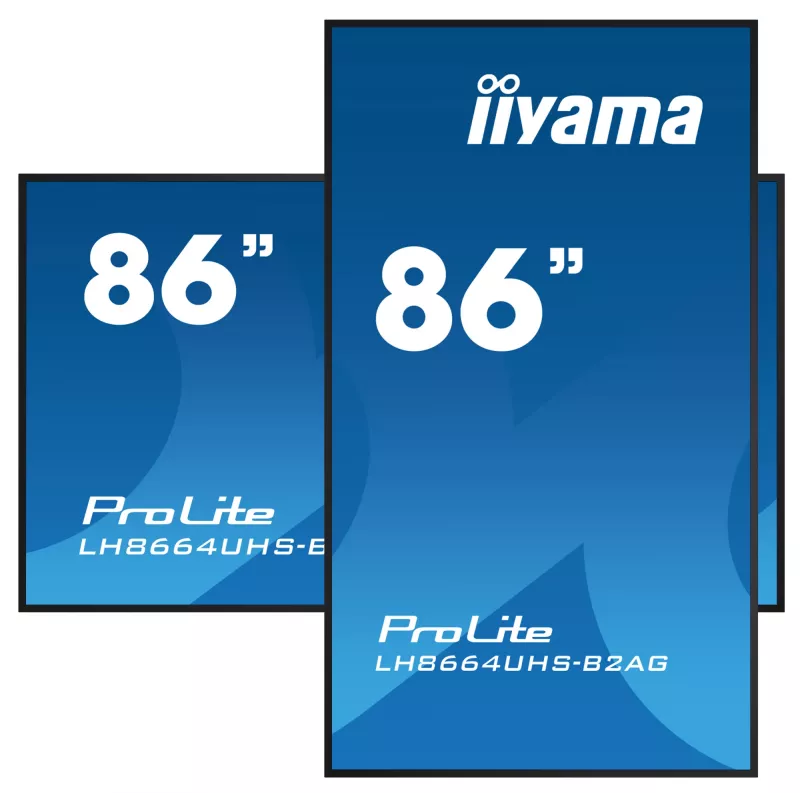 Pantalla de señalización digital iiyama LH8664UHS-B2AG 2,17 m (85,6