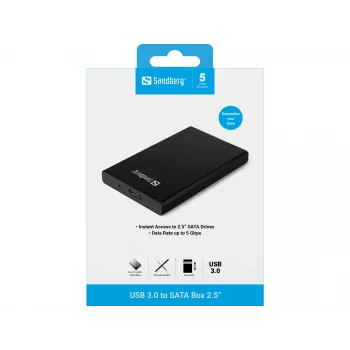 Caja para HDD/SSD Sandberg USB 3.0 to SATA Box 2.5''