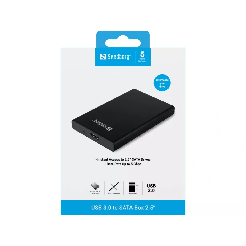 Caja para HDD/SSD Sandberg USB 3.0 to SATA Box 2.5''