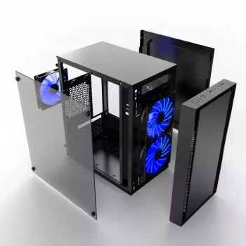 Caja de ordenador Gembird CCC-FORNAX-960B Midi Tower negra