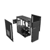 Caja de PC GEMBIRD Fornax 160 Mini Tower – negra, SPCC, compatible con ITX/mATX/ATX, 1 bahía de 3,5 inch + 3 de 2,5 inch, 7 ranuras de expansión, 445×185×390 mm
