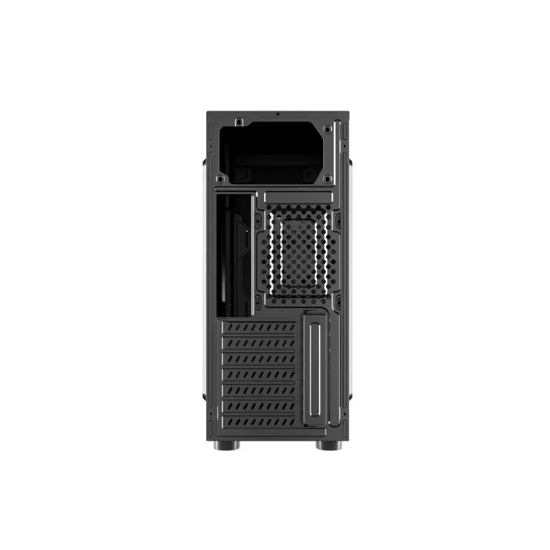Caja de PC GEMBIRD Fornax 160 Mini Tower – negra, SPCC, compatible con ITX/mATX/ATX, 1 bahía de 3,5 inch + 3 de 2,5 inch, 7 ranuras de expansión, 445×185×390 mm