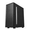 Caja de PC GEMBIRD Fornax 160 Mini Tower – negra, SPCC, compatible con ITX/mATX/ATX, 1 bahía de 3,5 inch + 3 de 2,5 inch, 7 ranuras de expansión, 445×185×390 mm