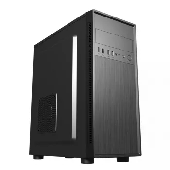 Caja de PC GEMBIRD Fornax 160 Mini Tower – negra, SPCC, compatible con ITX/mATX/ATX, 1 bahía de 3,5