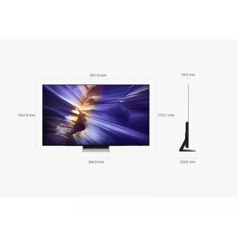 OLED TV Samsung QE77S90FAE 77 inch 4K Ultra HD OLED, 3840×2160, Tizen, 120 Hz, HDR10+ Gaming, Wi-Fi, Bluetooth 5.3, 4x HDMI, 2.1 ch