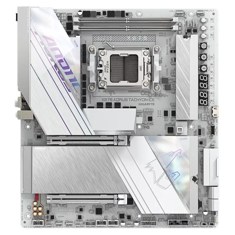Placa base GIGABYTE X870 AORUS TACHYON ICE, AMD X870, Socket AM5, ATX