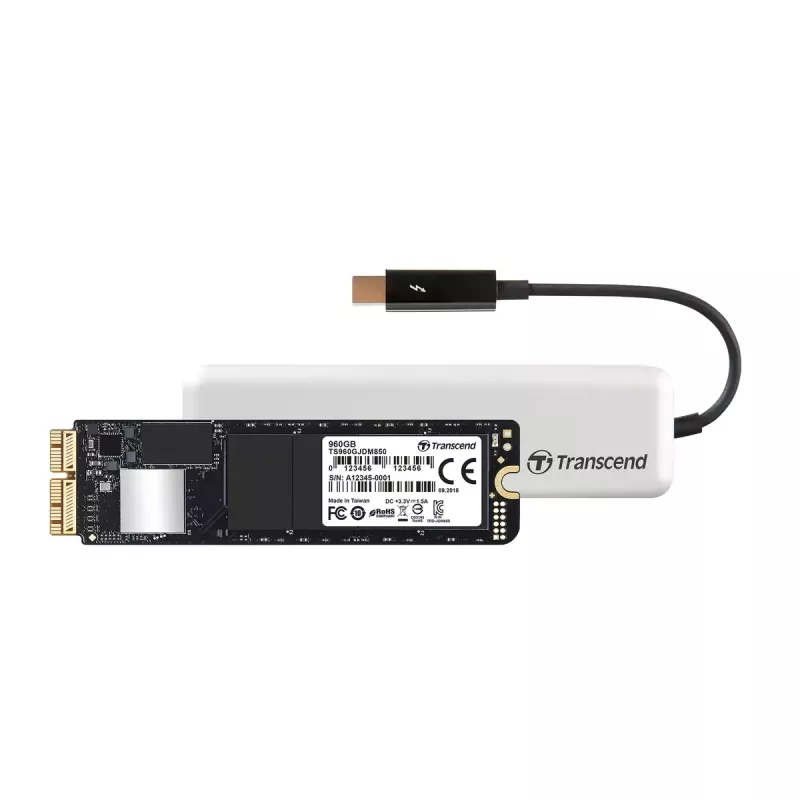 SSD Transcend JetDrive 855 de 960 GB NVMe PCIe para Mac, con carcasa Thunderbolt (TS960GJDM855)