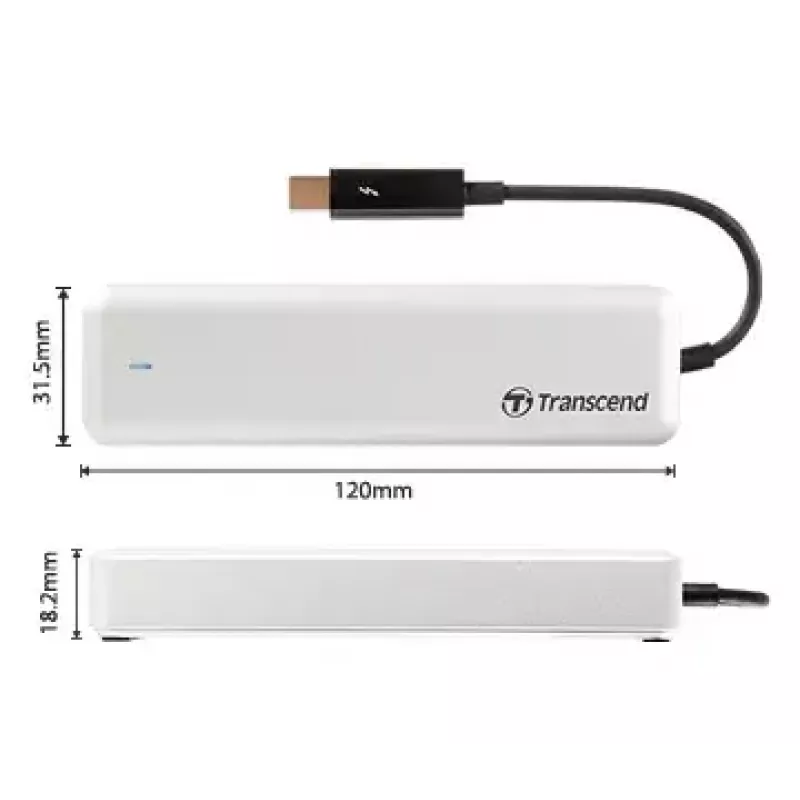 SSD Transcend JetDrive 855 de 960 GB NVMe PCIe para Mac, con carcasa Thunderbolt (TS960GJDM855)