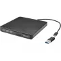 Unidad de DVD Sandberg USB-C/A, negra, bandeja, sobremesa/portátil, DVD Super Multi DL, USB Type-C, CD-R, CD-ROM, CD-RW, DVD+R DL, DVD-R, DVD-R DL, DVD-RAM, DVD-ROM, DVD-RW