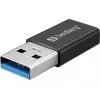 Unidad de DVD Sandberg USB-C/A, negra, bandeja, sobremesa/portátil, DVD Super Multi DL, USB Type-C, CD-R, CD-ROM, CD-RW, DVD+R DL, DVD-R, DVD-R DL, DVD-RAM, DVD-ROM, DVD-RW