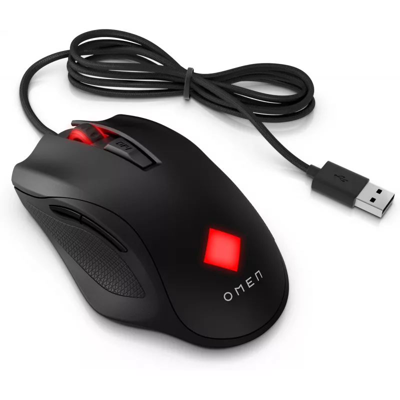 Ratón HP OMEN Vector, diestro, LED IR, USB Type-A, 16000 DPI, 1 ms, negro