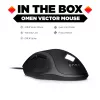 Ratón HP OMEN Vector, diestro, LED IR, USB Type-A, 16000 DPI, 1 ms, negro