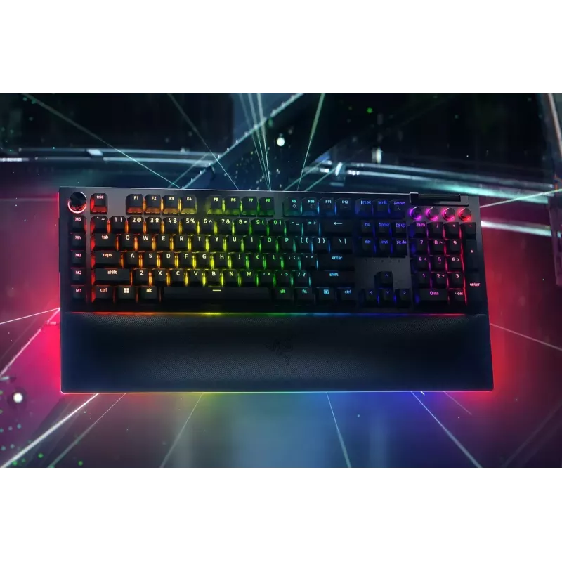 Teclado Razer BlackWidow V4 Pro gaming USB QWERTY US International negro mecánico RGB LED