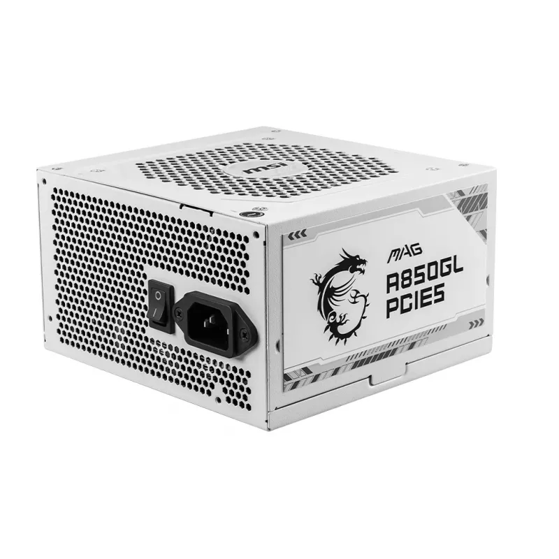 Fuente de alimentación MSI MAG A850GL PCIE5 WHITE 850 W 20+4 Pin ATX ATX