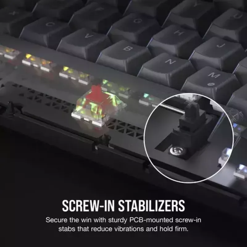 Teclado gaming mecánico Corsair K65 PLUS WIRELESS RGB Wireless USB negro