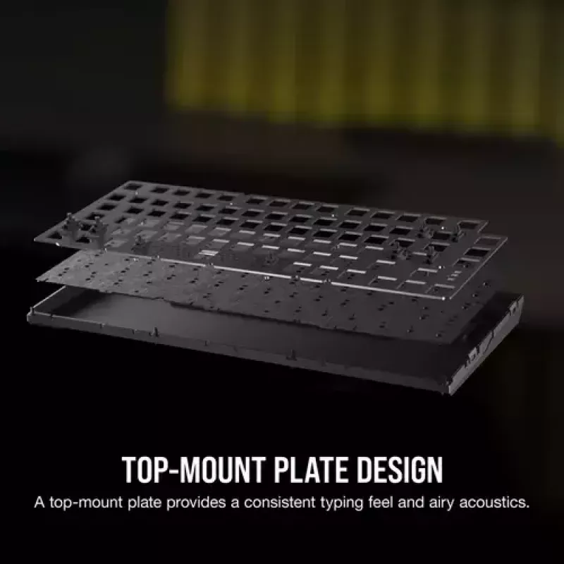 Teclado gaming mecánico Corsair K65 PLUS WIRELESS RGB Wireless USB negro