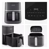 Hisense HAF1900D freidora de aire caliente, 7 l, 1800 W, 200 °C, 10 programas predefinidos