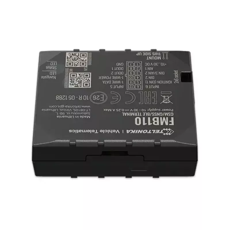 Rastreador GPS Teltonika FMB110 Coche Negro resistente al polvo 0,128 GB