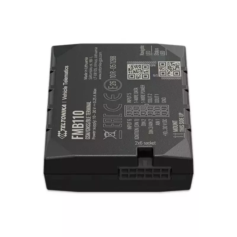 Rastreador GPS Teltonika FMB110 Coche Negro resistente al polvo 0,128 GB