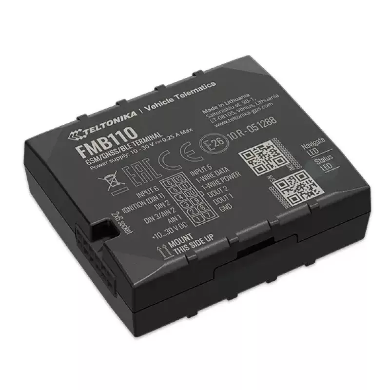 Rastreador GPS Teltonika FMB110 Coche Negro resistente al polvo 0,128 GB