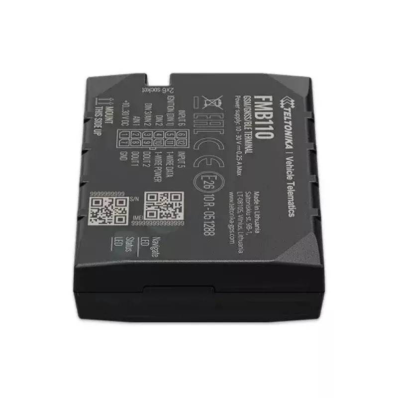 Rastreador GPS Teltonika FMB110 Coche Negro resistente al polvo 0,128 GB