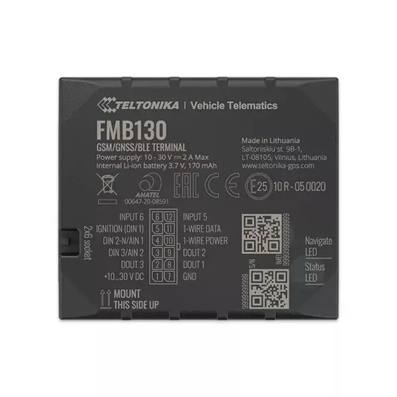 Rastreador GPS Teltonika FMB130 Coche Negro