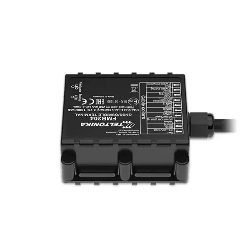 Rastreador GPS Teltonika FMB204 Universal Negro Single SIM 1800 mAh