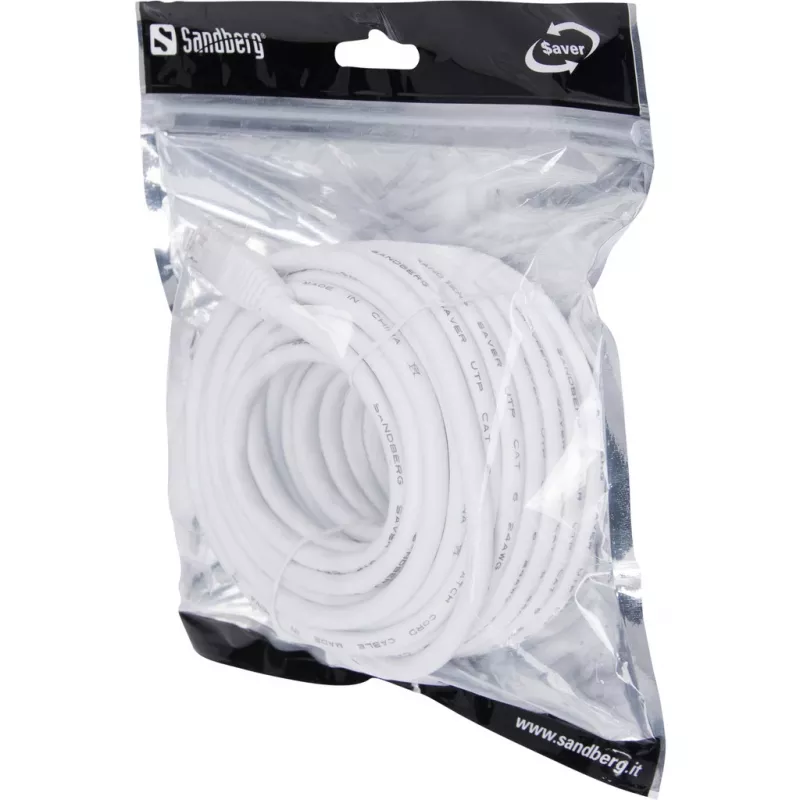 Cable de red Sandberg UTP Cat6 10m RJ-45 blanco