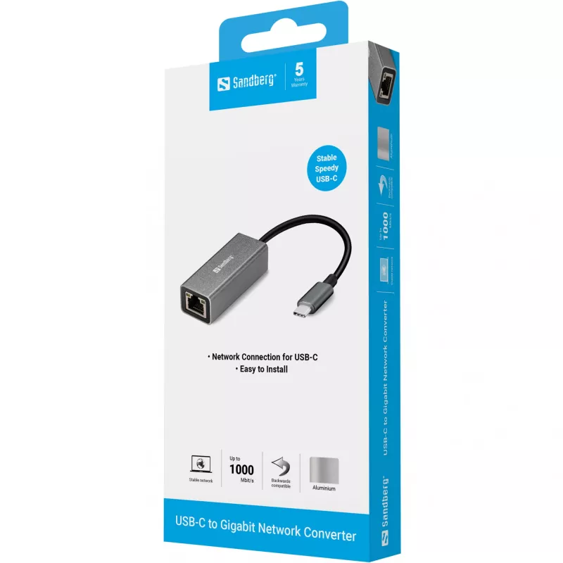 Adaptador de red Sandberg USB-C Gigabit 136-04