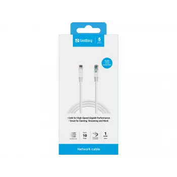 Cable de red Sandberg UTP Cat6 RJ-45 1 m blanco