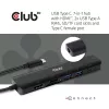 CLUB3D Hub USB-C 7 en 1 HDMI 4K60Hz ranura para tarjetas SD TF 2x USB Type A USB Type C PD RJ45 compatible con Thunderbolt 3