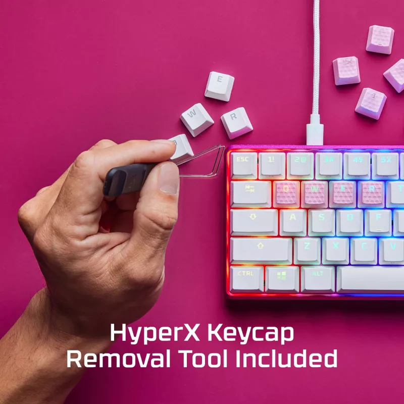 HyperX Rubber Keycaps - set de accesorios gaming - rojo (distribución US)