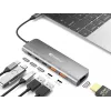 Sandberg 136-65 base de conexión USB-C HDMI + 2x USB-A + 2x USB-C + PD 100 W, USB 3.2, 4K 60 Hz, aluminio, plateada