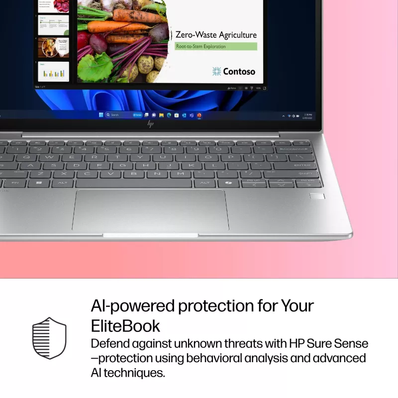 HP EliteBook 6 G1i Intel Core Ultra 5 225U Portátil 33,8 cm (13,3 pulgadas) WUXGA 16 GB DDR5-SDRAM Wi-Fi 7 (802.11be) Windows 11 Pro AI PC Plata