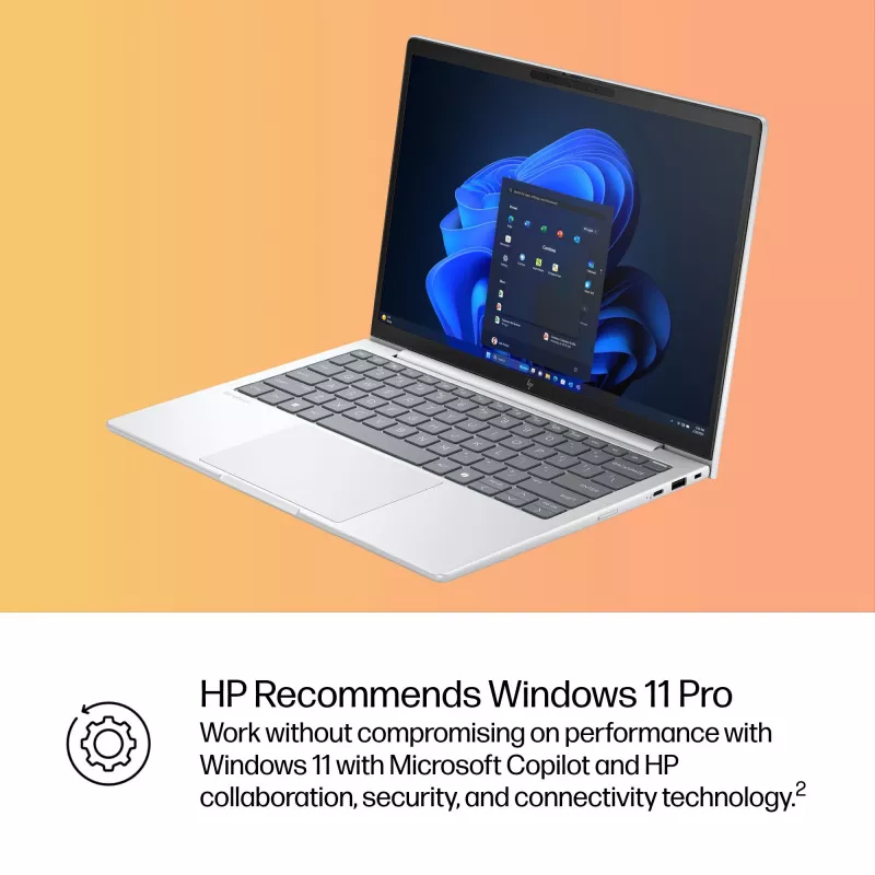 HP EliteBook 8 G1i 13 AI PC AD3B7ET portátil, 33,8 cm (13,3 pulgadas) WUXGA, Intel Core Ultra 7 255U, 32 GB LPDDR5X, 512 GB SSD, Wi-Fi 7 (802.11be), Windows 11 Pro, Glacier Silver
