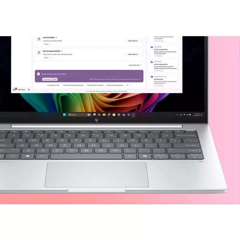 HP EliteBook 8 G1a 14 Next Gen AI Copilot+ PC AD3D1ET portátil, 35,6 cm (14 pulgadas) WUXGA, AMD Ryzen AI 5 340, 16 GB DDR5, 512 GB SSD, AMD Radeon 840M, Wi-Fi 7 (802.11be), Windows 11 Pro, Glacier Silver
