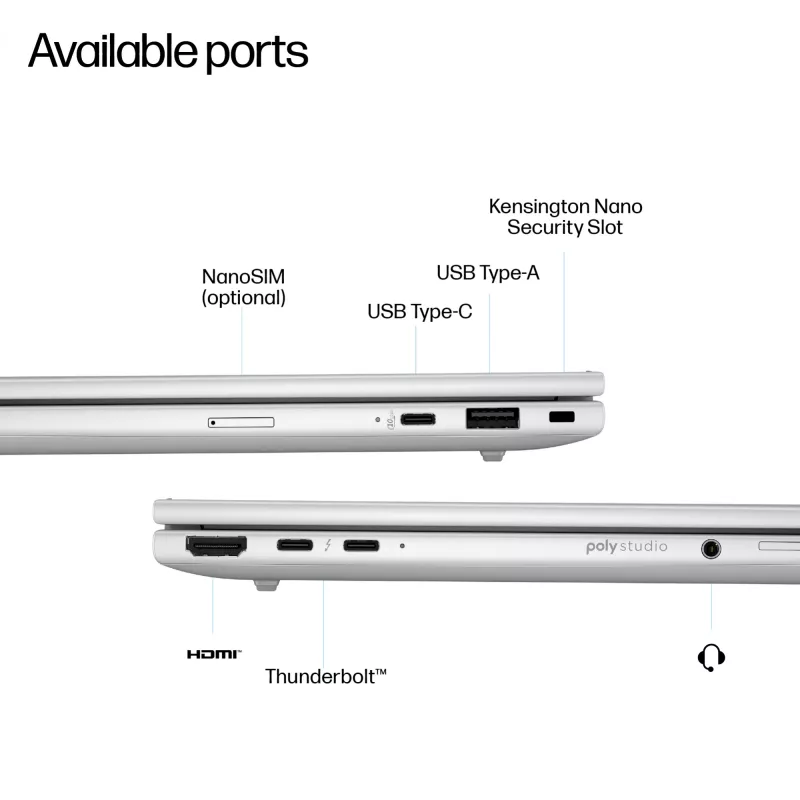 Portátil HP EliteBook 8 G1a 16 pulgadas AMD Ryzen AI 5 340 16 GB 512 GB SSD Windows 11 Pro